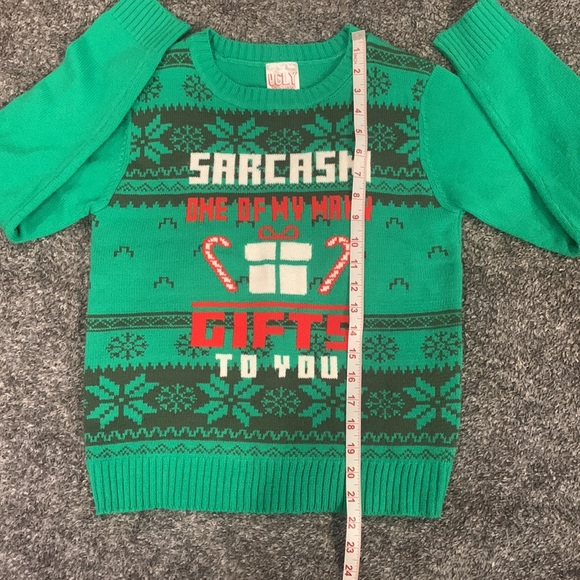 Kids large or ladies X Small Ugly Christmas Holiday Sweater - Picture 5 of 7